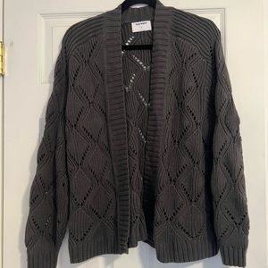 Old Navy charcoal gray knit cardigan size XL